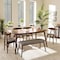 Baxton Studio Flora Light Grey and "Oak" Finishing Wood 6-PC Dining Set 126-6938-6939-6940 - alternate 9